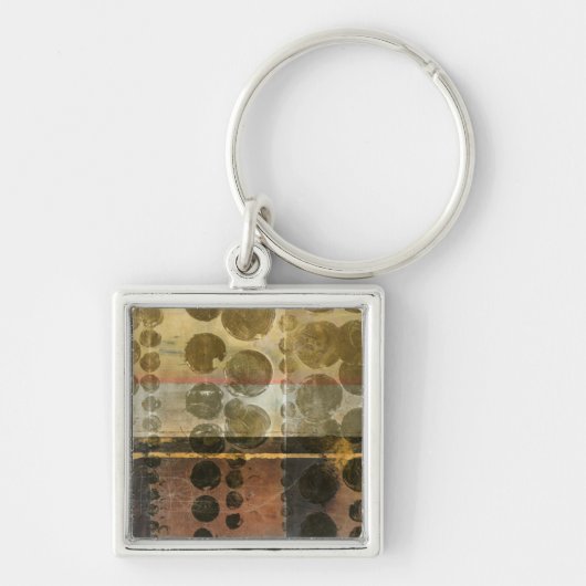 Circulaire groene druppeltjes sleutelhanger (Voorkant)