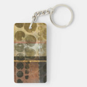 Circulaire groene druppeltjes sleutelhanger (achterkant)