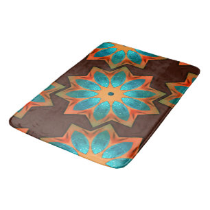 Circulaire kaleidoscoop in een mengsel van hout en badmat