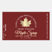 Circulaire Logo op etiket etiket aple stroop (Part (Voorkant)