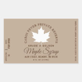 Circulaire Logo op etiket etiket aple stroop (Part (Voorkant)