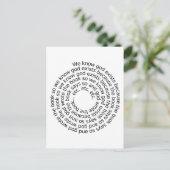 Circulaire redenering (spiraal) briefkaart (Staand voorkant)