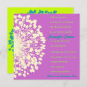 Circulaire Retro Daisy Bat Mitzvah Uitnodiging (Voorkant / Achterkant)