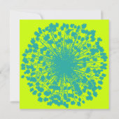 Circulaire Retro Daisy Bat Mitzvah Uitnodiging (Achterkant)