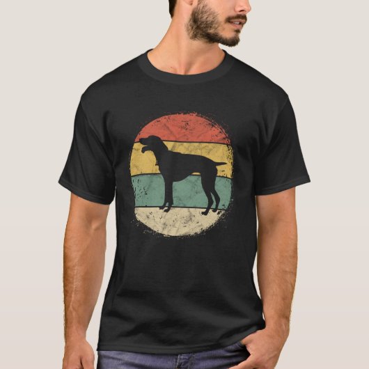Circulaire Retro Pointer Eigenaar Pointer Papa Rot T-shirt (Voorkant)