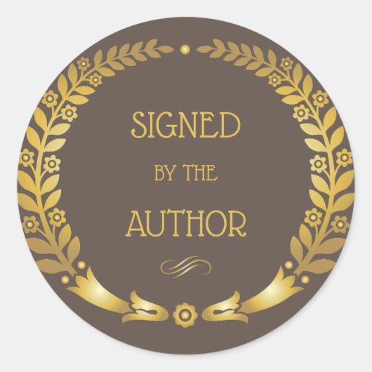 Circulaire signée par l'Auther - Sticker à plaque (Devant)