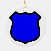 Circulaire van Sint Michael's Shield (stijl 2) Keramisch Ornament (Achterkant)