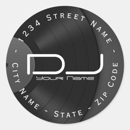 Circulaire Vinly retour adreslabel Ronde Sticker (Voorkant)