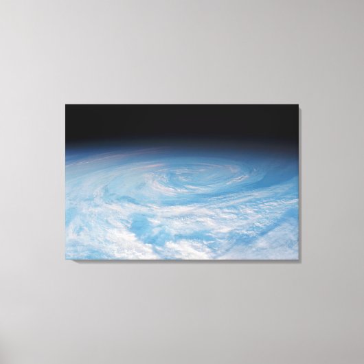 Circulaire wolkvorming boven de Stille Zuidzee. Canvas Afdruk (Voorkant)