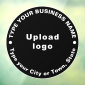 Circulaire Zakelijk Merk Teksten op Zwart Raamsticker (Vel 3)