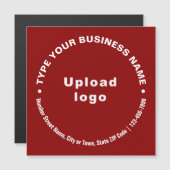 Circulaire Zakelijke Teksten op Rode Magnetische K (Voorkant / Achterkant)