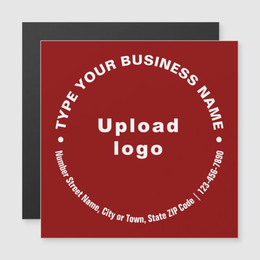 Circulaire Zakelijke Teksten op Rode Magnetische K (Voorkant / Achterkant)