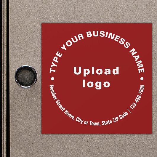 Circulaire Zakelijke Teksten op Rode Magnetische K