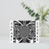 Circulaire Zebra Kaleidoscoop Art Print Briefkaart (Staand voorkant)