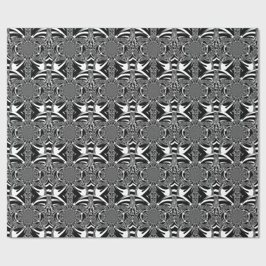 Circulaire Zebra Kaleidoscoop Art Print Cadeaupapier (Vlak)
