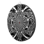 Circulaire Zebra Kaleidoscoop Art Print Dartbord (Voorkant Rechts)