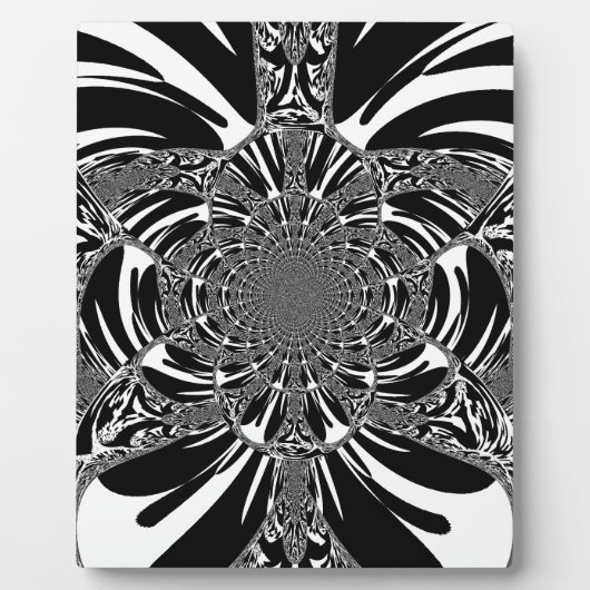 Circulaire Zebra Kaleidoscoop Art Print Fotoplaat (Voorkant)