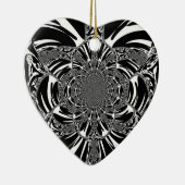 Circulaire Zebra Kaleidoscoop Art Print Keramisch Ornament (Rechts)