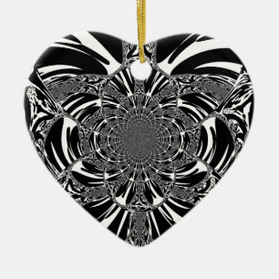 Circulaire Zebra Kaleidoscoop Art Print Keramisch Ornament