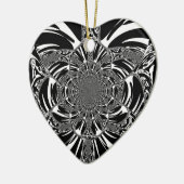 Circulaire Zebra Kaleidoscoop Art Print Keramisch Ornament (Links)