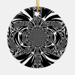 Circulaire Zebra Kaleidoscoop Art Print Keramisch Ornament