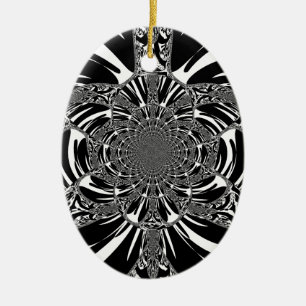 Circulaire Zebra Kaleidoscoop Art Print Keramisch Ornament