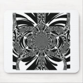 Circulaire Zebra Kaleidoscoop Art Print Muismat (Voorkant)