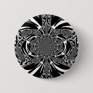 Circulaire Zebra Kaleidoscoop Art Print Ronde Button 5,7 Cm