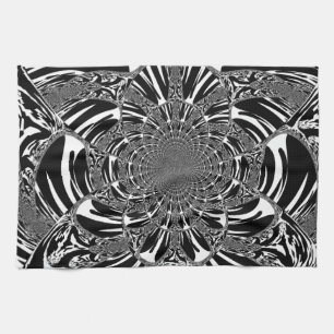 Circulaire Zebra Kaleidoscoop Art Print Theedoek