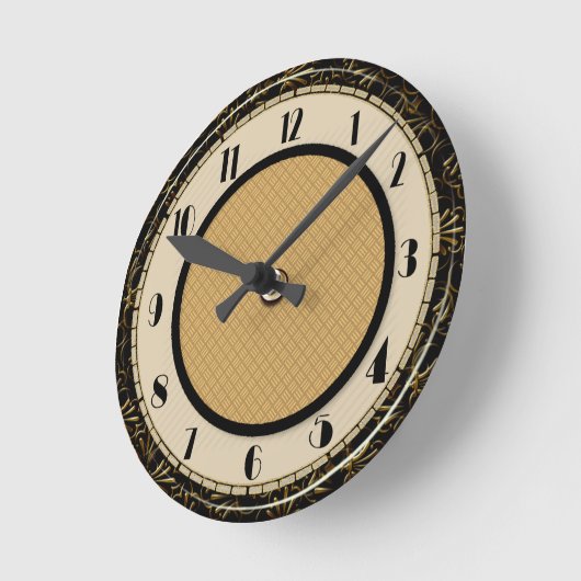 Circular Art Deco Style Smart Ronde Klok (Hoek)