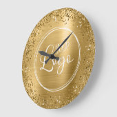 Circular Gold Glitter en Folie Logo Grote Klok (Hoek)