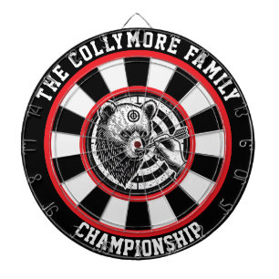 Circular Grizzly Forest Target Art Dartbord