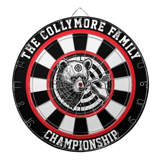 Circular Grizzly Forest Target Art Dartbord (Voorkant)