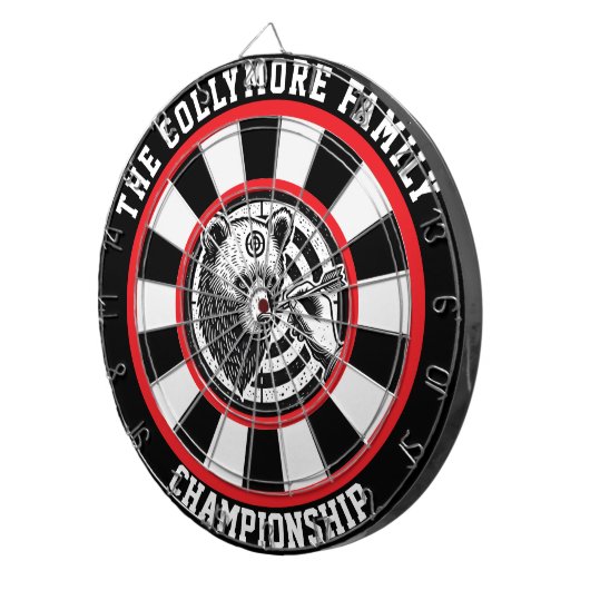 Circular Grizzly Forest Target Art Dartbord (Voorkant Rechts)