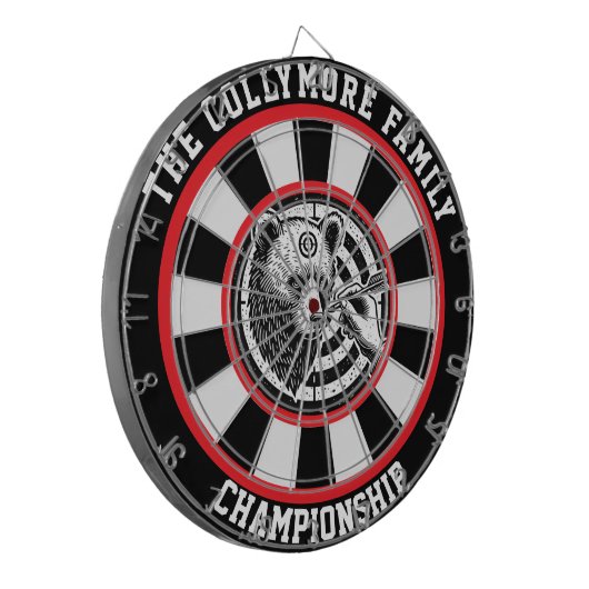 Circular Grizzly Forest Target Art Dartbord (Voorkant Links)