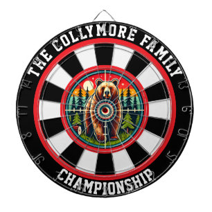 Circular Grizzly in Forest Target Dartbord