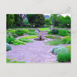Circular Herb Garden with Fountain, Dunedin, NZ Briefkaart