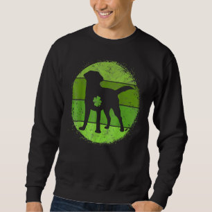 Circular Labrador Irish Shamrock Dog St Patrick's Trui