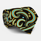 Circular, Linear And Tapered Shapes Abstract Art Stropdas (Opgerold)