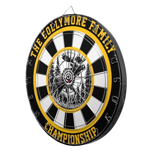 Circular Moose Bullseye Design Dartbord (Voorkant Rechts)