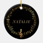 Circular Music Scale Ceramic Ornament (Achterkant)