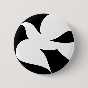 Circular Peace Dove Ronde Button 5,7 Cm
