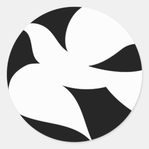 Circular Peace Dove Ronde Sticker