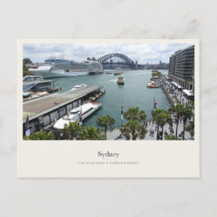 Circular Quay en Sydney Harbour Bridge Briefkaart