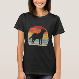 Circular Retro Labrador Owner Golden Black Lab Da T-shirt