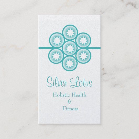 Circular Starburst Visitekaartje, Turquoise Visitekaartje (Voorkant)