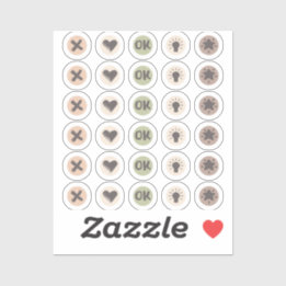 Círculos de doodles para la planificación sticker