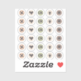 Círculos de doodles para la planificación sticker