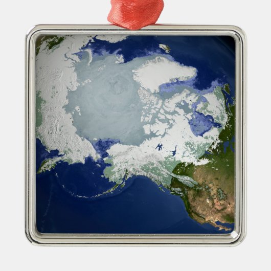 Circum-Arctic permafrost Metalen Ornament (Voorkant)