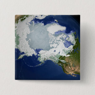 Circum-Arctic permafrost Vierkante Button 5,1 Cm